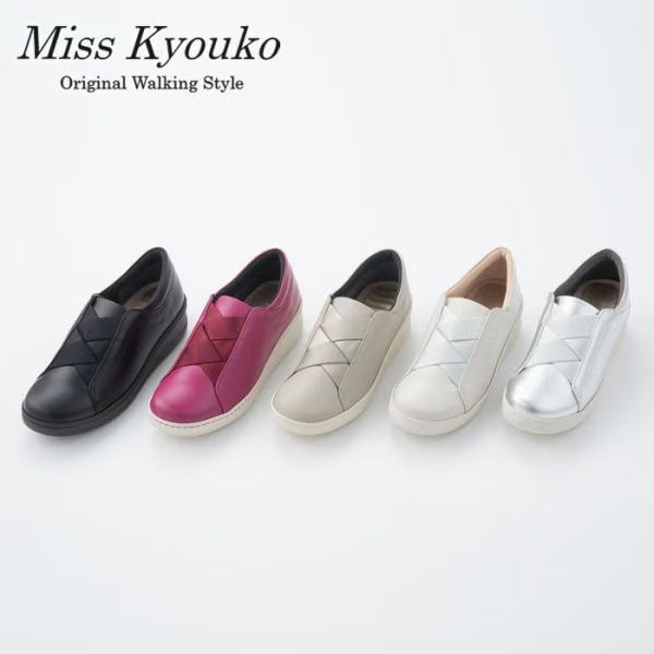・【Miss Kyouko】ミスキョウコ クロスゴムオパンケスニーカー 4E 靴 レディース 成人女性靴 ●貨物輸送無料