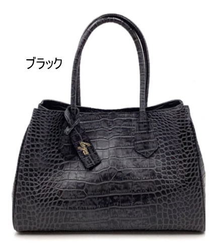 legu 　【クローマ】 日本製 クロコ柄型押し牛革 ハンドバッグ　レディース ●送料無料｜ＶＩＶＩ-ＳＨＯＰ