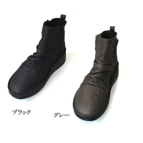 ・In Cholje（インコルジェ）足に優しい靴 本革 サイドゴアくしゅくしゅブーツ（8331）らくらくソール    靴  レディース 婦人靴●送料無料