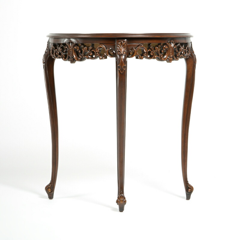 ロココ調家具 テーブル コンソールテーブル サイドテーブル アンティーク 机 ブラウン 木製 美しい猫脚 フレンチアンティーク アンティーク調家具 おしゃれ ロマンチック インテリア Vta41 5 Mergertraininginstitute Com