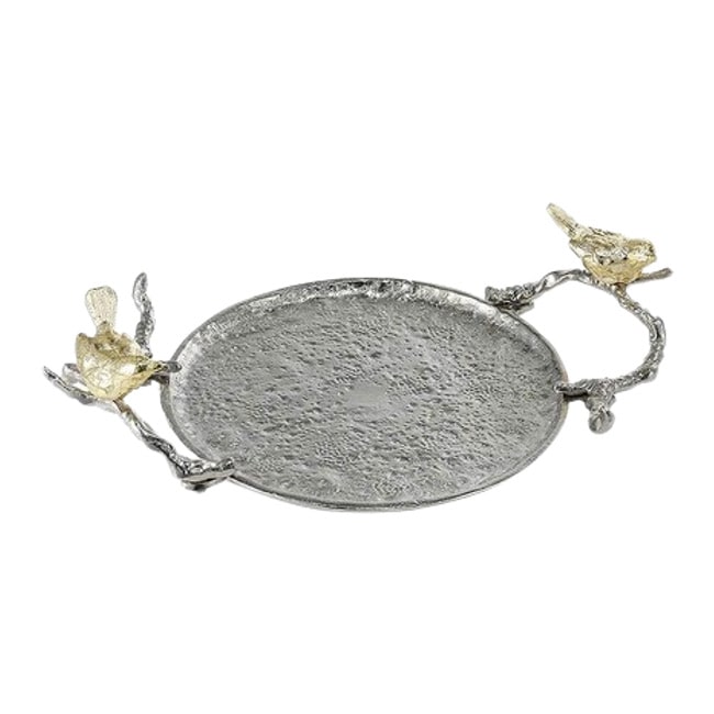 トレー お盆 シルバー 小花 トレイ クラシック モダン AN-5573 トレー お盆 シルバー 小花 トレイ クラシック モダン AN-5573 トレー
