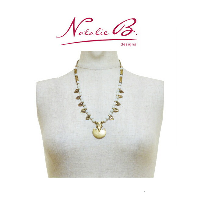 LAセレブ 愛用ブランドNatalie bナタリービー エスニック シェル 真鍮 ネックレス ボリュームネックレス