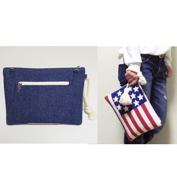 春大特価セール の バッグ ブラジル国旗 カジュアルクラッチバッグ ポシェット ポーチ ポーチ Swarajスワラージ おしゃれ クラッチバッグ セカンドバッグ ビーズ刺繍の国旗 クラッチバッグ 星条旗 ｖｉｖｉｄ ｖｉｖｉｄ人気セレクトショップでひっぱりだこ