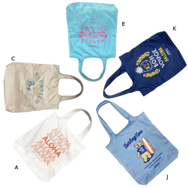 未使用品　 HAWAII　ハッピー ハレイワ ♡ALOHA♡　ショッピングバッグ 楽天市場】ハレイワハッピーマーケット エコバッグ 折りたたみ