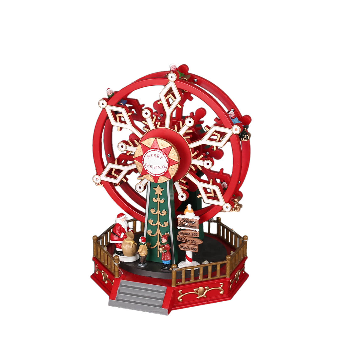 LED GRAND PARK FERRIS WHEEL ハンドメイド クリスマス オルゴール インテリア クリスマスオブジェ 置物 サンタクロース　Christmas クリスマス クリスマス プレゼント X24-0725  DULTON ダルトン