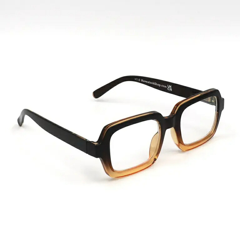 Have A Look ブルーライトカット付きリーディンググラス SQUARE black/brown 送料無料 アクリルレンズ READING GLASSES リーディンググラス Reading Glasses 老眼 敬老の日 父の日 母の日 男女兼用 デンマーク