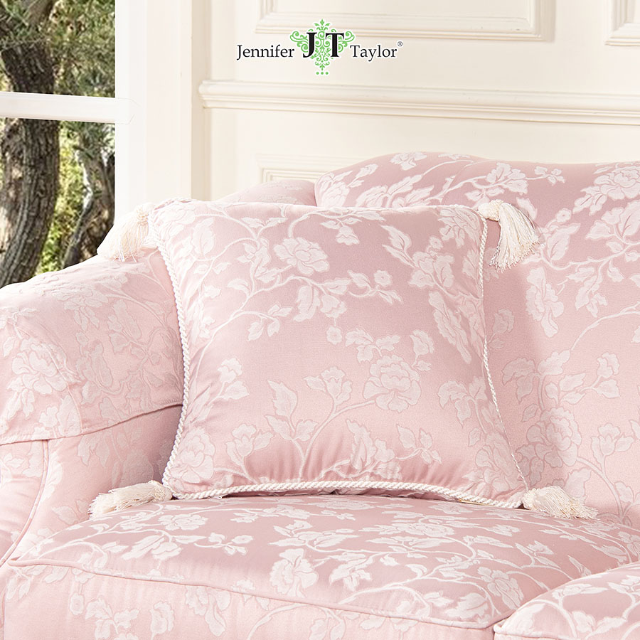 【5％OFFクーポン｜14日20時～17日9時59分までの期間限定】ジェニファーテイラーフリルクッション 45×45cm Jennifer Taylor Heirloom-PK ロココ アンティーク調 ヴィクトリアン