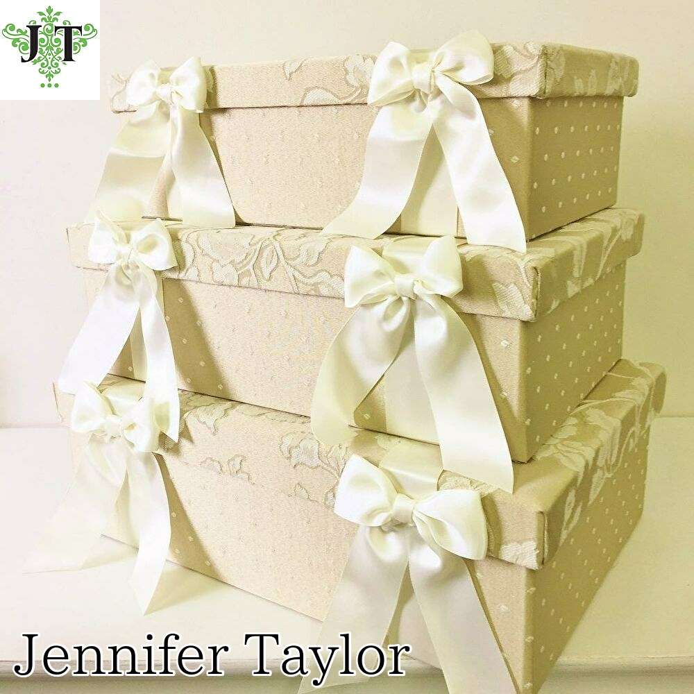 ジェニファーテイラー BOX ボックス 3ヶセット 小物入れ 収納 高級 エステ ネイル Heirloom Jennifer Taylor  32115BX 即日発送 63％以上節約