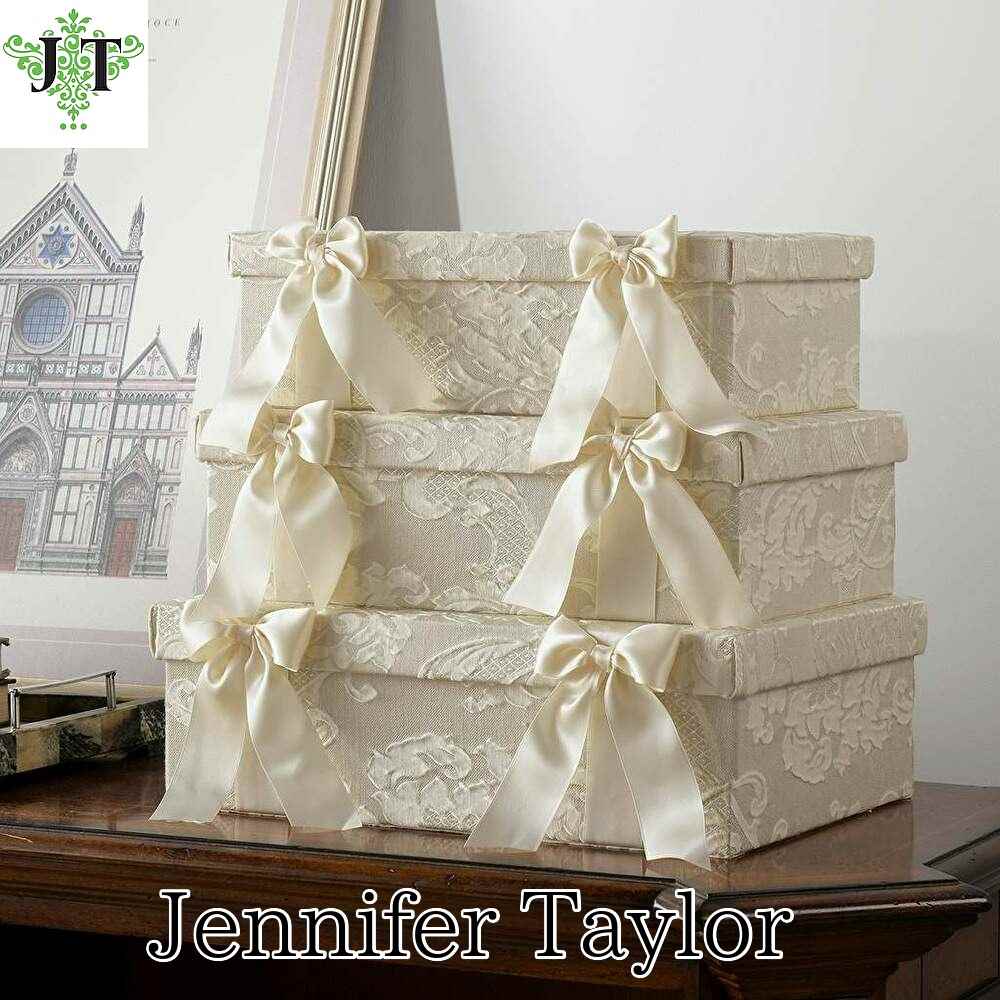ジェニファーテイラー BOX ボックス 3ヶセット 小物入れ 収納 高級 エステ ネイル Leone-WH Jennifer Taylor 33013BX 即日発送