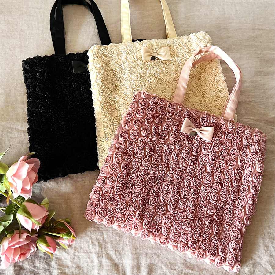 楽天市場】ミニローズ トートバッグ サブバッグ 薔薇 ローズ柄 バラ