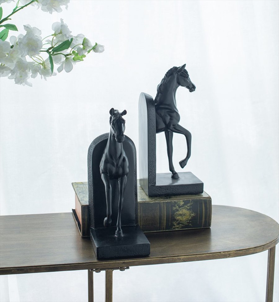 楽天市場】ブックエンド 本立て 馬 うま ホース Horse アンティーク調