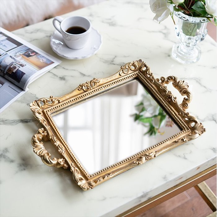 楽天市場】ミラートレイ トレイ 鏡 おしゃれ アクセサリートレイ