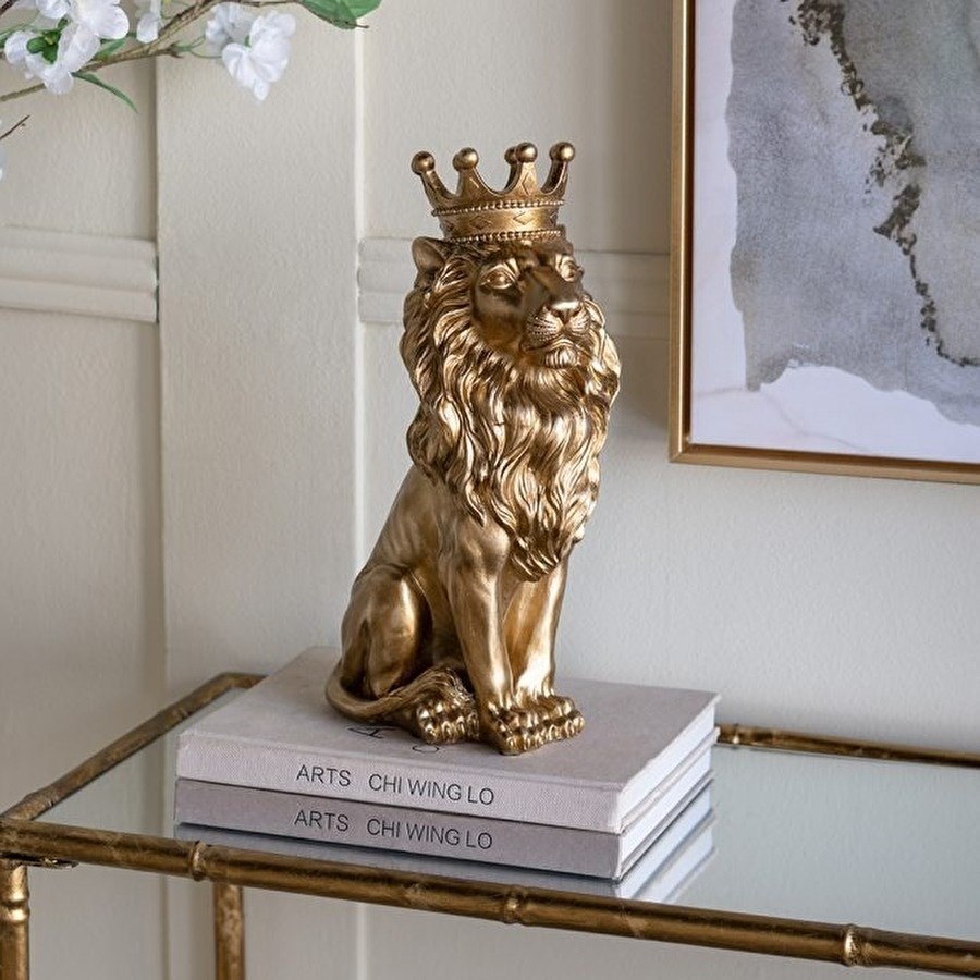 楽天市場】ポイント10倍SALEライオン オブジェ シルバーインテリア