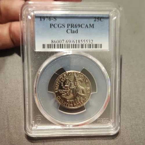 1976年Sミント ワシントン・クォーター PCGS PR69CAM プルーフ クラッド 建国200周年記念 25セント｜WORLD RESOURCE【QUEEN店】