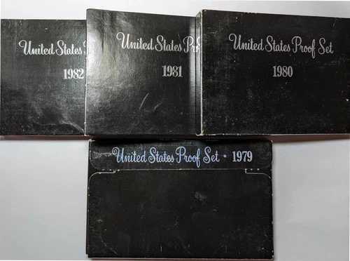 1979年から1982年Sミント米国造幣局プルーフセット - 4セット入り - オリジナルパッケージ入り｜WORLD RESOURCE【QUEEN店】
