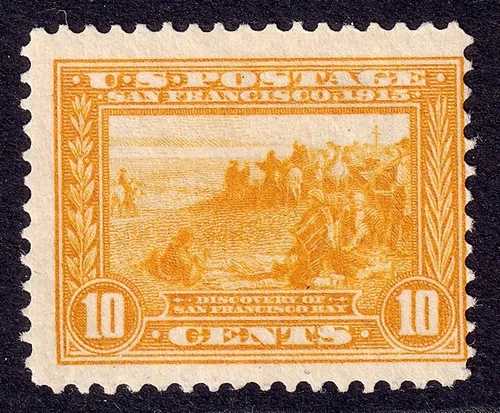 米国スコット400番、1913年サンフランシスコ湾発見、10セントオレンジイエロー、未使用(H MINT)|WORLD RESOURCE【QUEEN店】