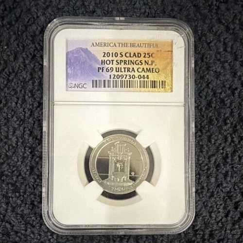 2010-S ホットスプリングス アメリカ・ザ・ビューティフル 25セント プルーフ NGC PF69 ウルトラカメオ｜WORLD RESOURCE【QUEEN店】