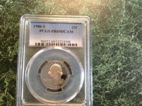1986年Sミント ワシントン・クォーター（PCGS PR69DCAM）｜WORLD RESOURCE【QUEEN店】