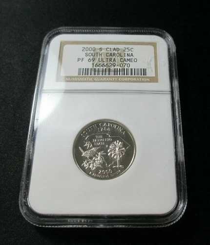 2000-S クラッド 25セント NGC PF69 ウルトラカメオ サウスカロライナ州発行 プルーフ NGC #1666629-070｜WORLD RESOURCE【QUEEN店】 26,400円