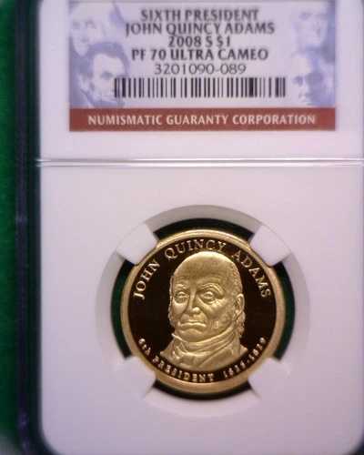 2008-S NGC Pr 70 U カメオ ジョン・クインシー・アダムズ大統領 ドル|WORLD RESOURCE【QUEEN店】