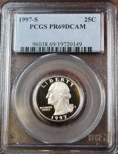 1997年Sミント プルーフ ワシントン・クォーター PCGS PR-69 DCAM｜WORLD RESOURCE【QUEEN店】