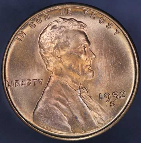 1952年Sミント リンカーンセント硬貨 オリジナルロールから取り出したばかり - ロット番号7576|WORLD RESOURCE【QUEEN店】