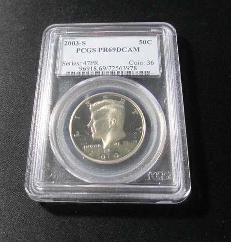 2003-S 50セント クラッド ケネディ PCGS PR69DCAM プルーフ PCGS鑑定書番号 #96918.69/72563978|WORLD RESOURCE【QUEEN店】