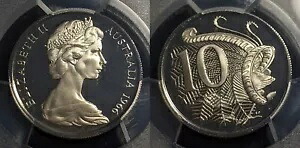 1966 プルーフ テン セント 10c オーストラリア PCGS PR69DCAM FDC UNC #2004