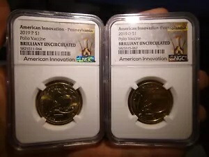 2019 P&D AMERICAN INNOVATION PENNSYLVANIA ポリオワクチン NGC Brilliant Unc 36,465円