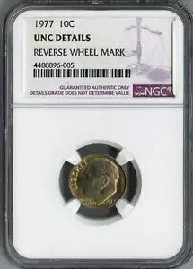 1977 ルーズベルト ダイム NGC UNC の詳細品質??