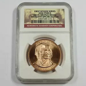 2010 NGC UNC ジェーン・ピアース - 最初の配偶者シリーズ銅メダル #47817A