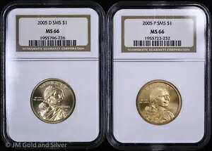 2005 P & D サカガウィア ネイティブ アメリカン ドル SMS セット NGC MS 66 | UNC BU