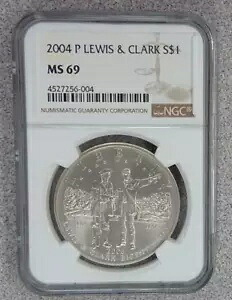 2004-P ルイス & クラーク UNC $1 シルバー 米国記念 NGC MS69