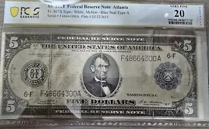 1914 年 5 ドル連邦準備券アトランタ