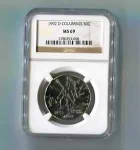 コロンブス 5 世紀 1492 ～ 1992 D シルバー 記念ドル $1 MS69 NGC UNC