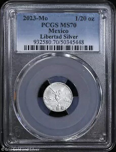 2023-Mo メキシコ 1/20 オンス オンザ シルバー リベルタード PCGS MS 70 |未流通 UNC BU