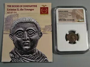ローマ: コンスタンティヌス家 AE3 Billon Nummus Licinius II AD 317-324。 #18 40,040円