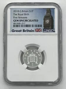 2018 英国王室誕生銀貨 NGC GEM Unc FR 限定ビッグ ベン L...