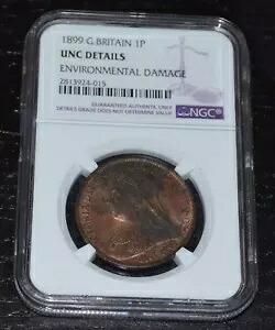 1899 ペニー イギリス イギリス NGC により UNC として等級付け