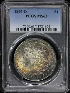 1899-O $1 モルガン ドル PCGS MS 63 |トーン未流通UNC