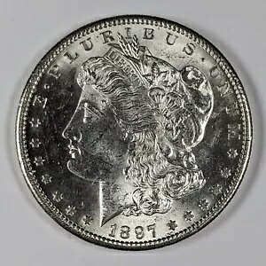 1897 S モーガン シルバー ダラー UNC