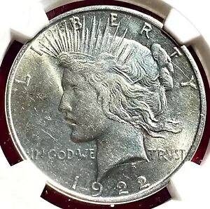 NGC-UNC 1922-D 平和ドル