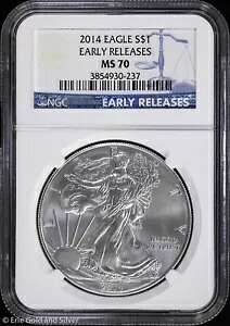 2014 $1 アメリカン シルバー イーグル NGC MS 70 |初期リリース未配布 UNC BU