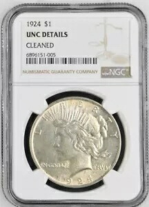 1924 - P ピース ドル NGC UNC 詳細 光沢