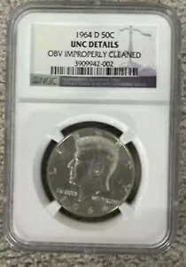 1964-D デンバーミント シルバー ケネディ ハーフダラー NGC UNC 42,900円