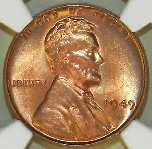 1949 P リンカーン セント MS66 RD NGC BU Unc ウィート レッド ペニー [190]