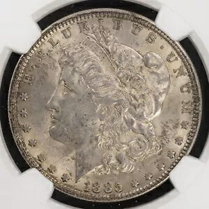 モルガン ドル 1885 NGC AU58 米国 USA 銀貨 UNC #2 アンダーグレード