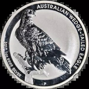 2017-P オーストラリア 1 オンス シルバー $1 - ウェッジオオワシ - NGC Gem Unc First Re