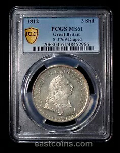 PCGS MS61 1812 イギリス ジョージ 3 世 シルバー 3 シリング銀行トークン