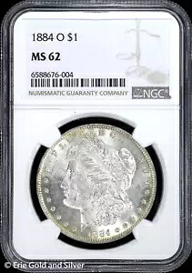 1884-O $1 モルガン シルバー ダラー NGC MS 62 |非流通UNC